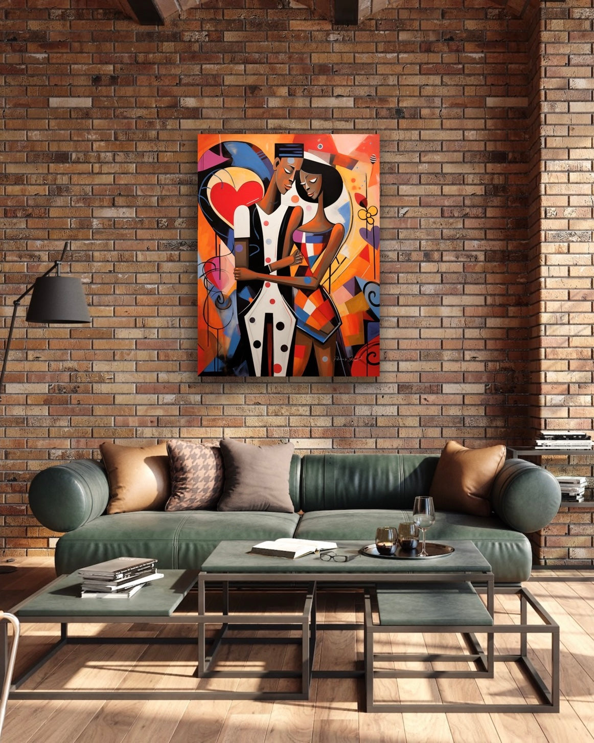 Stretched Canvas Print | Poster Photo Print | Home Decor Wall Art | Black Love Art | African American Art | Titled: The Art of Us