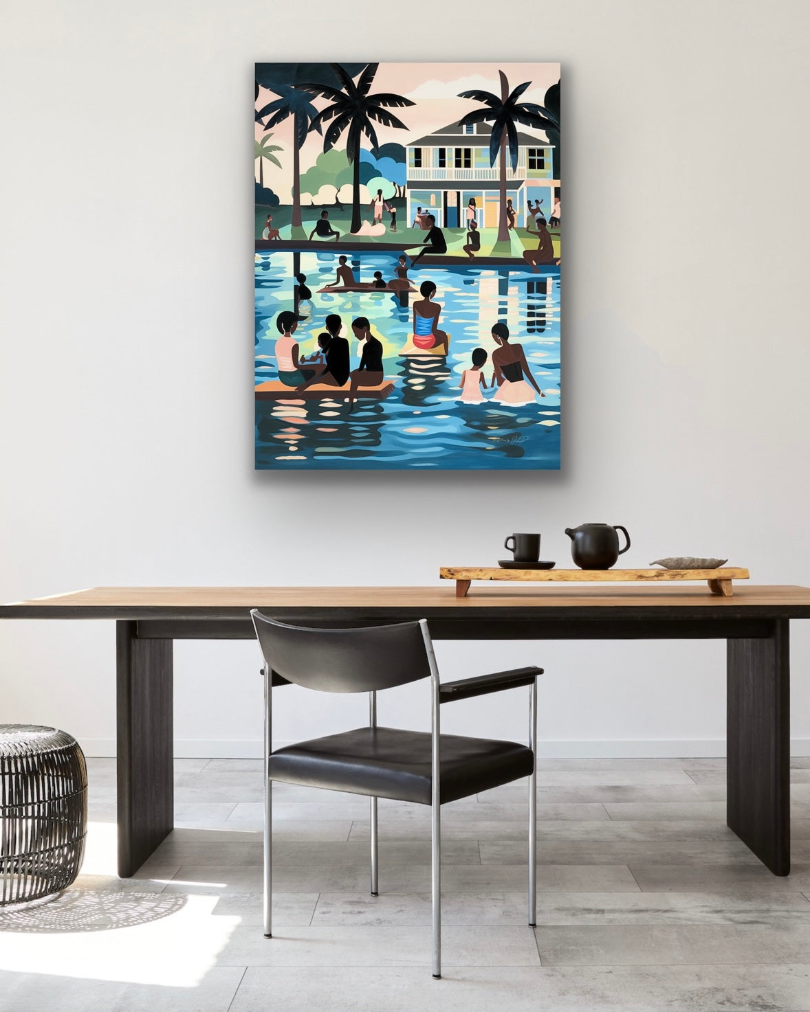 Family Vacation | Stretched Canvas Print Wall Art | Black Art | African American Art (Copy)