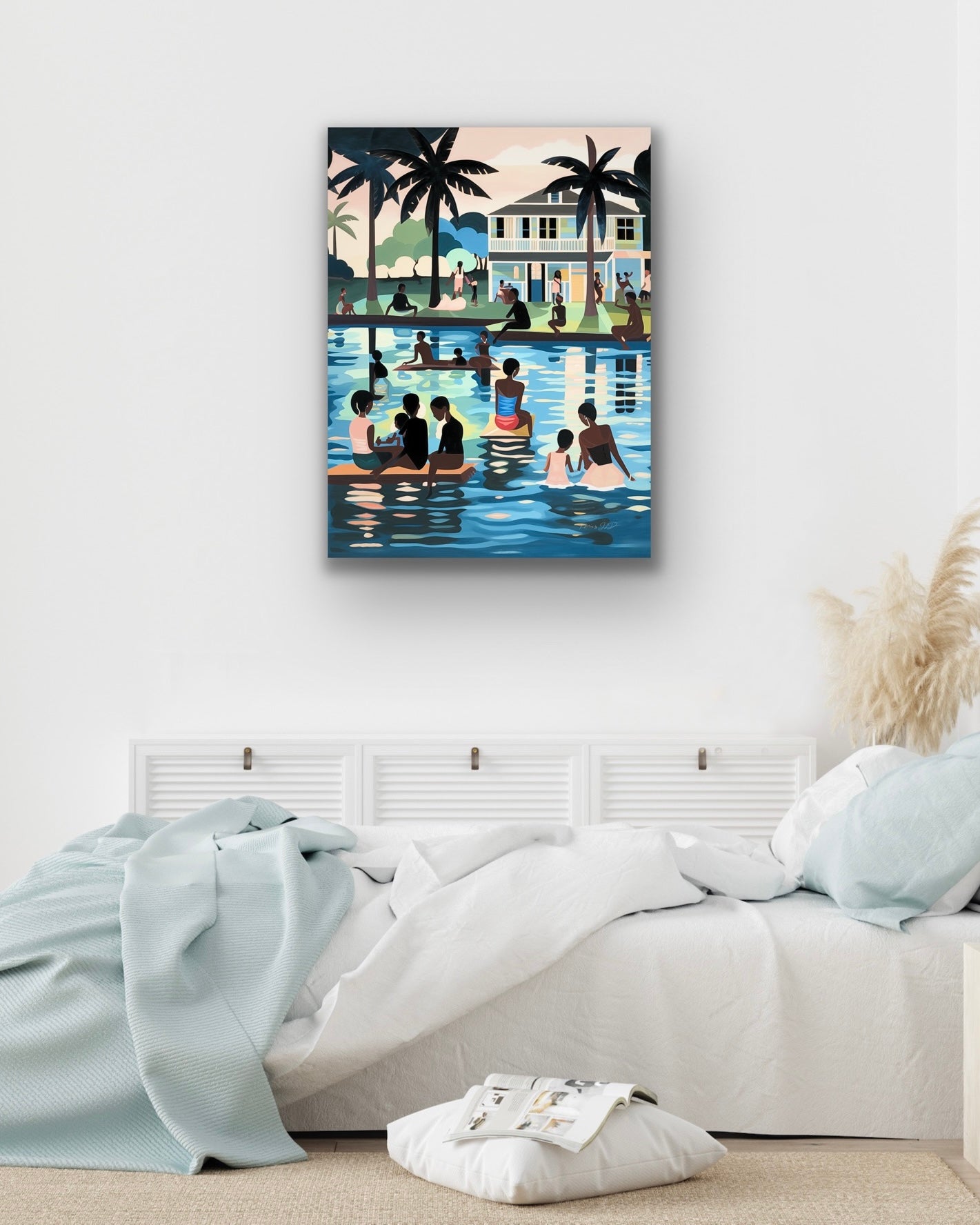 Family Vacation | Stretched Canvas Print Wall Art | Black Art | African American Art (Copy)