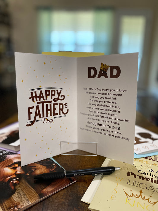 "Best Dad Essentials" Greeting Card (inside)