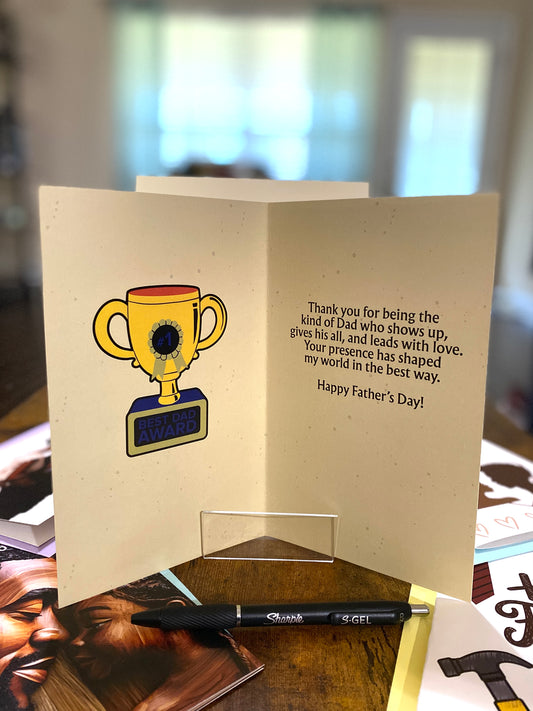 "Best Dad Award" Greeting Card (inside)